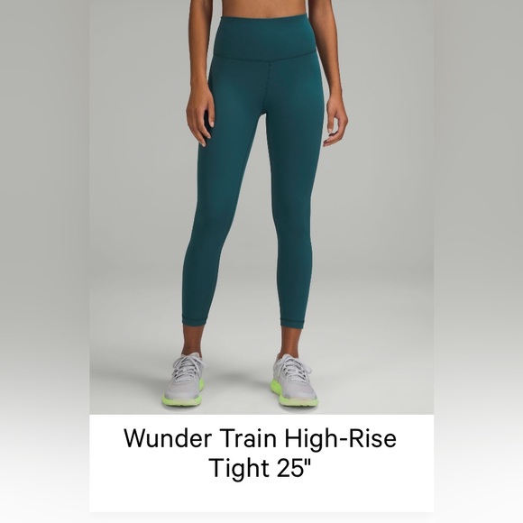 Wunder Train High-Rise Tight 25” size 10 in Green Jasper - Picture 1 of 3